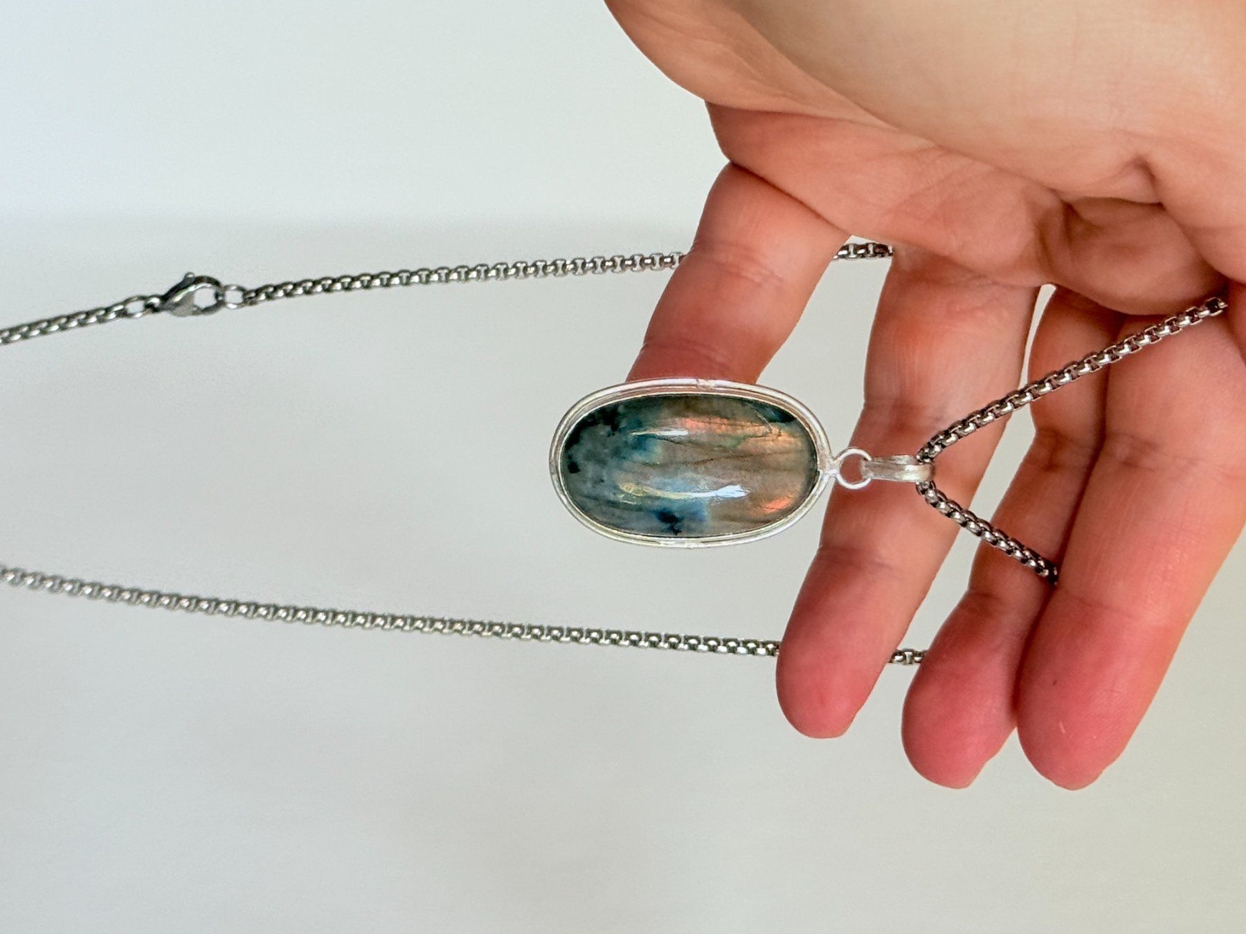 Catenine: Collier labradorite, élégant et tendance ✨ – Nuovo e nell'imballaggio originale da Genève venduto da AWWA 8