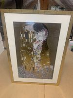der kuss / bild in vergoldetem Rahmen 76x106cm
