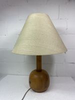 Holz Tischlampe mit Stoffschirm