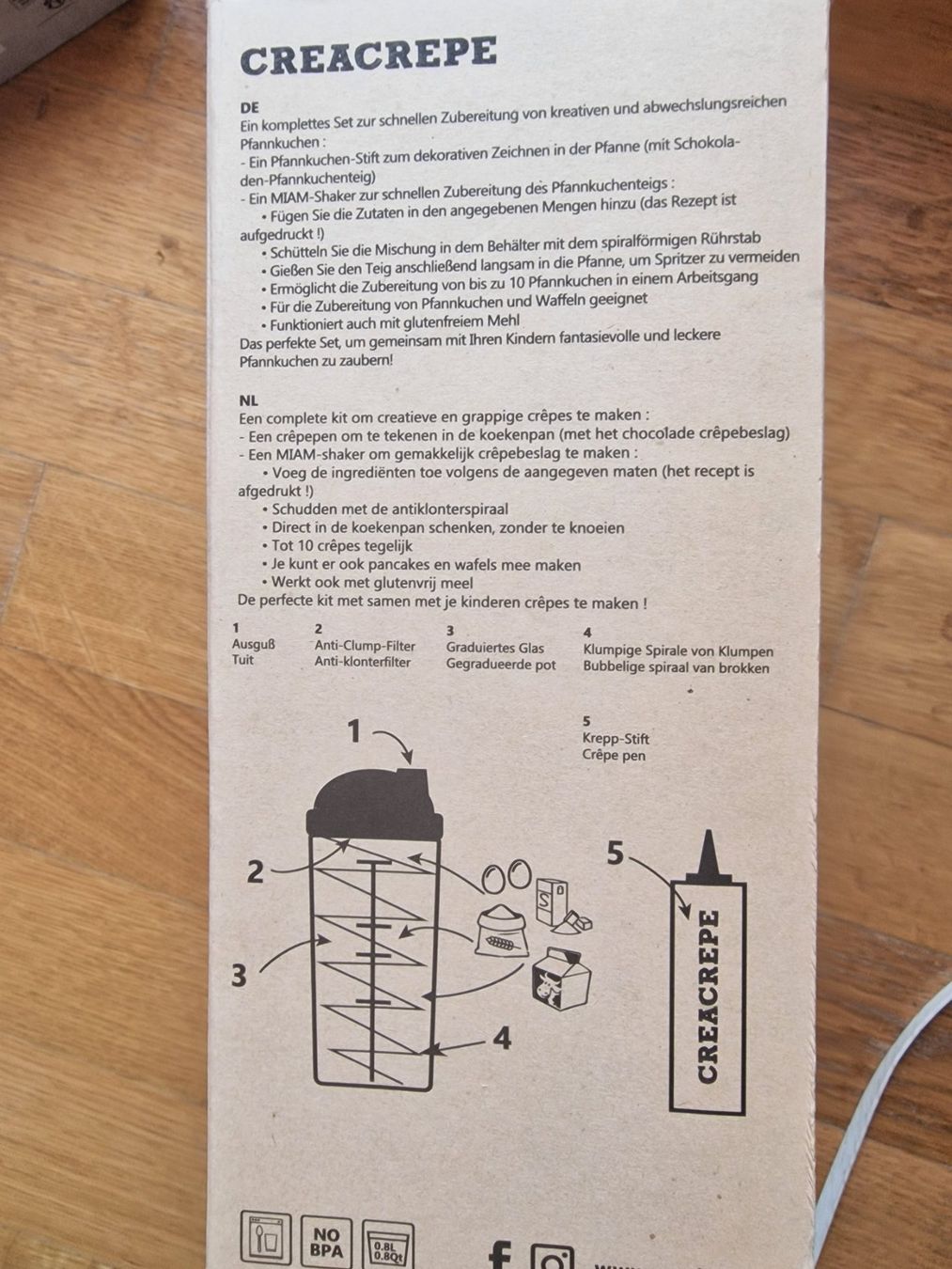 Elettrodomestici da cucina: Crêpes-Shaker aus Glas – Usato da Zürich venduto da Gabced 3
