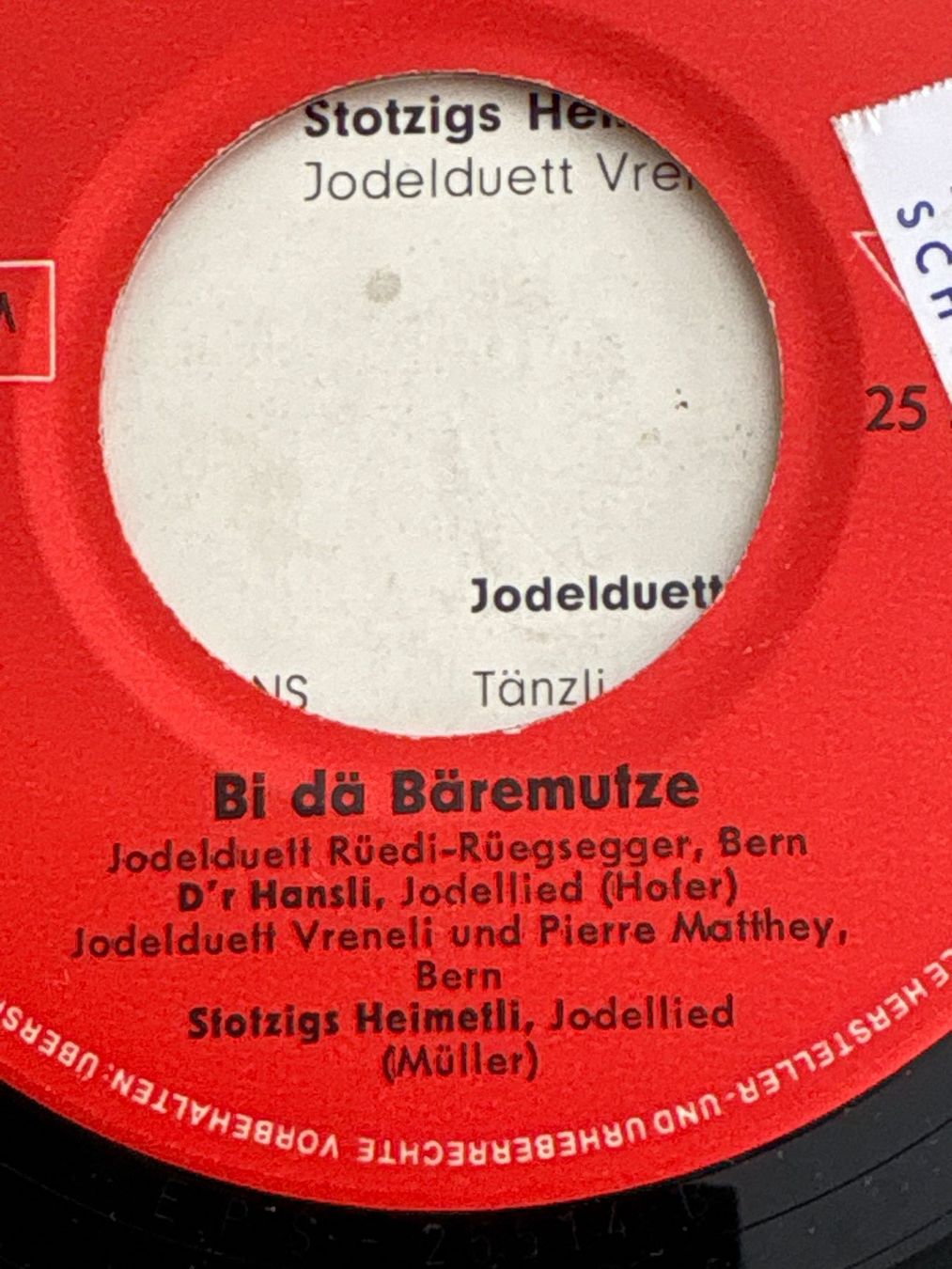 Dischi in vinile: Schallplatte: Bi dä Bäremutze - Jodelduett Rüedi-Rüegsegger – Usato da Ibach venduto da lisch3 9