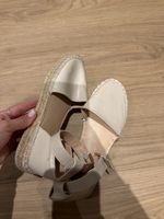 Damen Espadrilles beige mit Riemen Grösse 38 guter Zustand