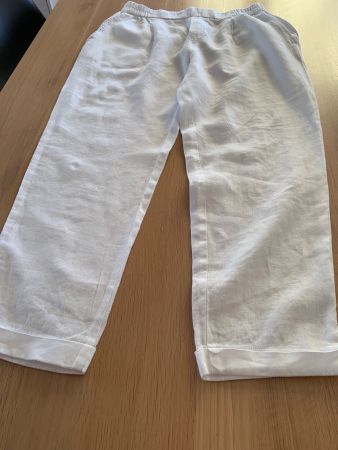Pantalon blanc en lin