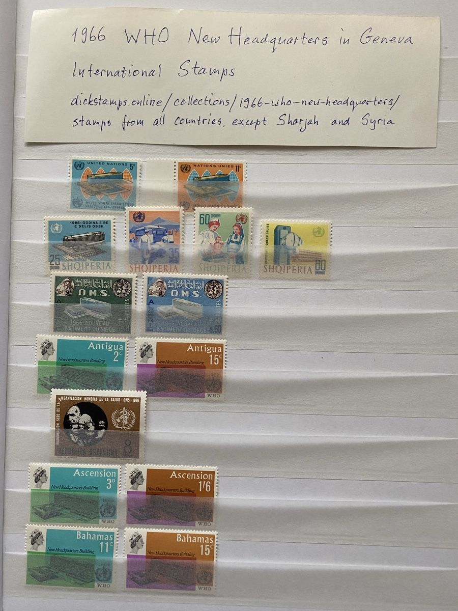 Tutti i francobolli: InternationalStamps New Headquarters WHO 1966 – Nuovo (secondo la descrizione) da Adelboden venduto da diana_ch
