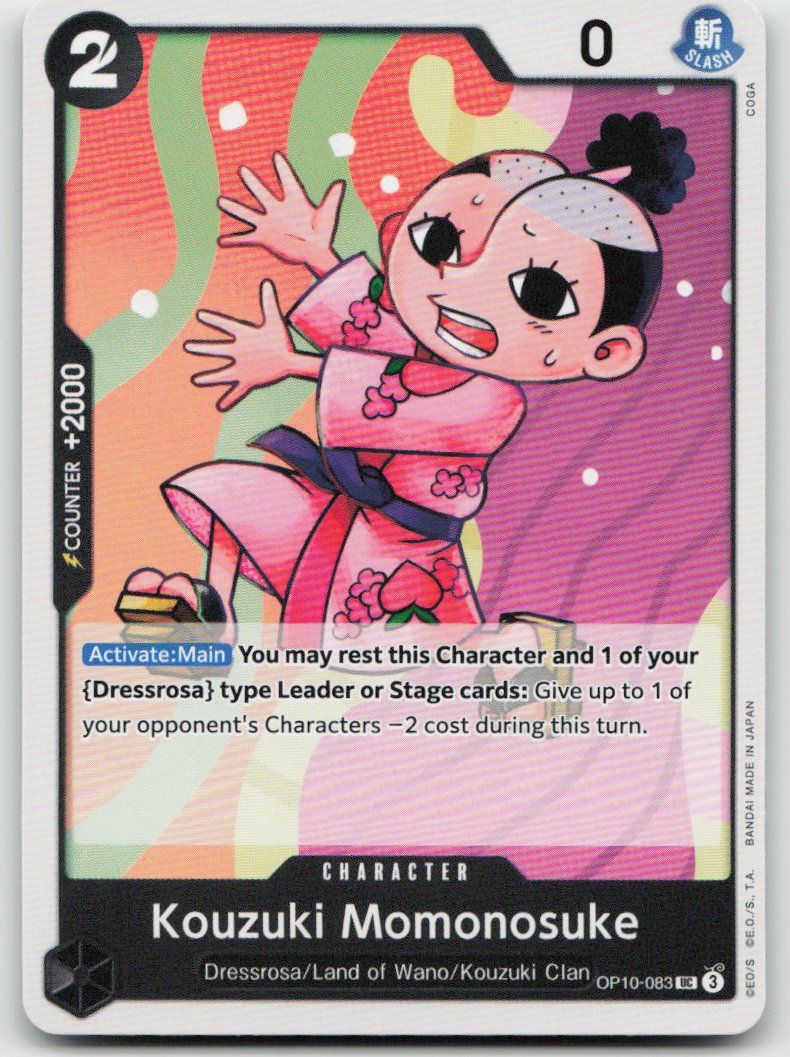 Bandai Carte collezionabili: One Piece Kouzuki Momonosuke OP10-083 UC – Usato da Lugano venduto da VlaseCard