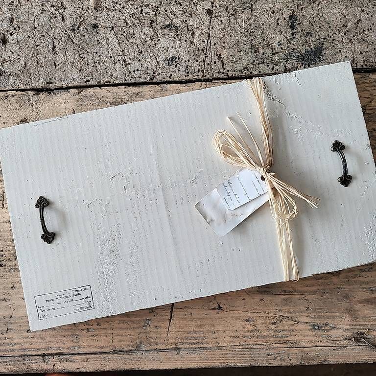 Articoli in legno: Holzbrett weiss Shabby Chic – Usato da Reichenbach i. K. venduto da likki07
