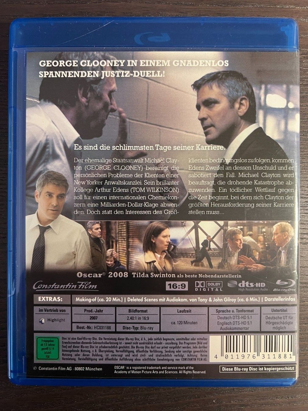 Tous les DVDs: Michael Clayton – D'occasion à Zürich par Blu-ray_ZH 1