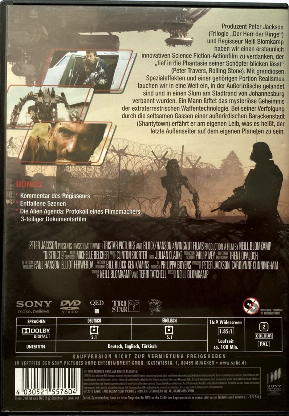 Tutti i DVDs: District 9 (DVD) | Peter Jackson | Neill Blomkamp | Sci-Fi | – Usato da Baden venduto da Outblow 1