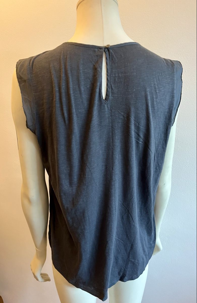 Top: Leichtes Damen Top Anthrazit mit Biesen Gr. ca. M – Usato da Zürich venduto da alm_lk65 3
