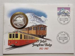 Medaille 15.2 gramm,75 Jahre Jungfrau-Bahn silber  999.9