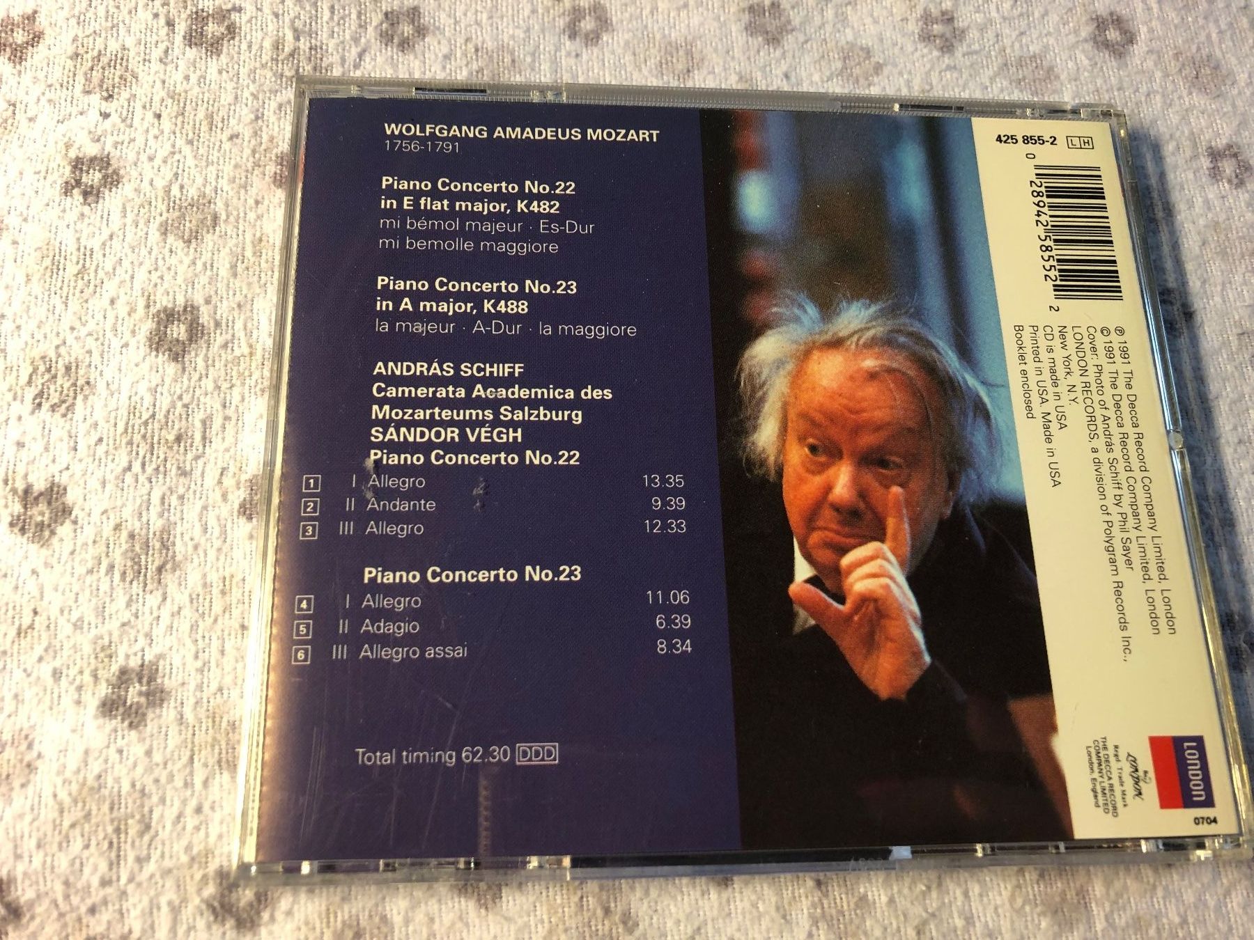 CDs: Mozart: Klavierkonzerte Nr. 22 & 23, Schiff, CD – Gebraucht aus Schübelbach von Bemafaja 1