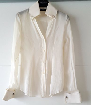 Dolce & Gabbana Seidenbluse mit Swarovski Strasssteine