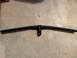 KTM Alu Flatbar Lenker 740mm HB-FB21W + Vorbau, schwarz