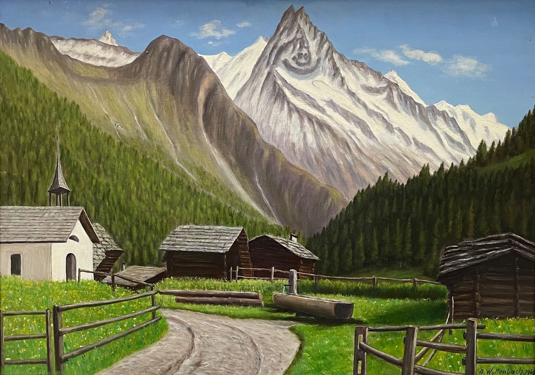 Dipinti: Wyttenbach Adolf (1875-1954) – Usato da Grosshöchstetten venduto da Perle1951 1