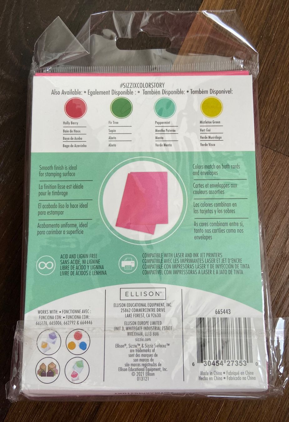 Sizzix Papiere: Sizzix Karten und Couvert-Set – Neu und originalverpackt aus Zürich von Sunset69 2
