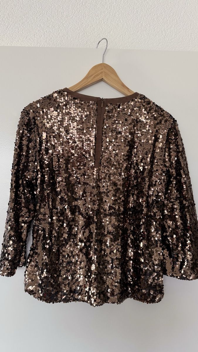 Max Mara Top: Max Mara Weekend Pailletten Top, langarm Gr. M – Usato da Uetikon am See venduto da papst66 1