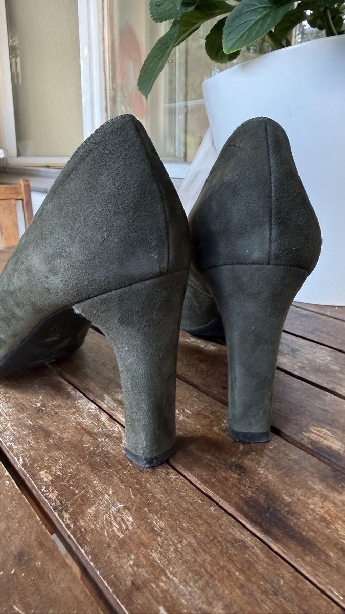 Scarpe da donna: Escarpins Minelli daim vert taille 39 – Usato da Genève venduto da balexair 4