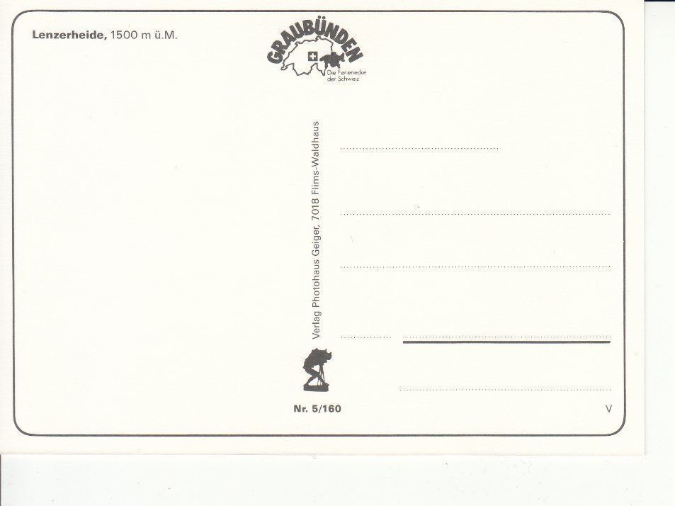 Cartoline postali: Lenzerheide / Valbella 1 um 1995 – Usato da Bürglen TG venduto da StampGraf 1
