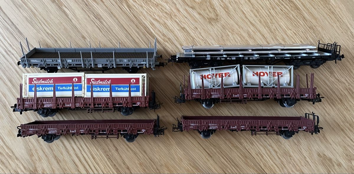 Modellini di ferrovie: Konvolut Rungenwagen SBB/DB – Usato da Basel venduto da Re620_11627