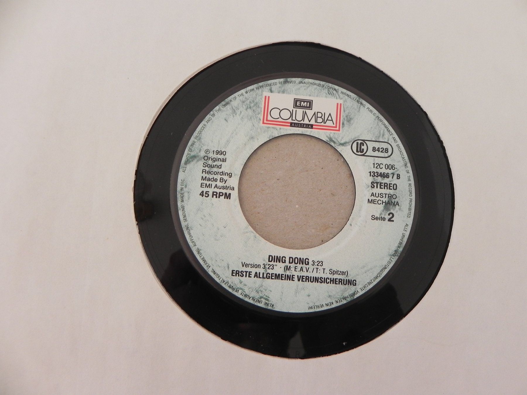 Dischi in vinile: Single 7 " Austria Ulk Pop Rock Band EAV 1990 Ding Dong – Usato da Siebnen venduto da krimsie 3