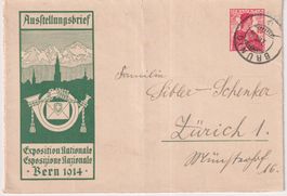 Y101) ) Ausstellungsbrief Bern 1914, sehe Scan