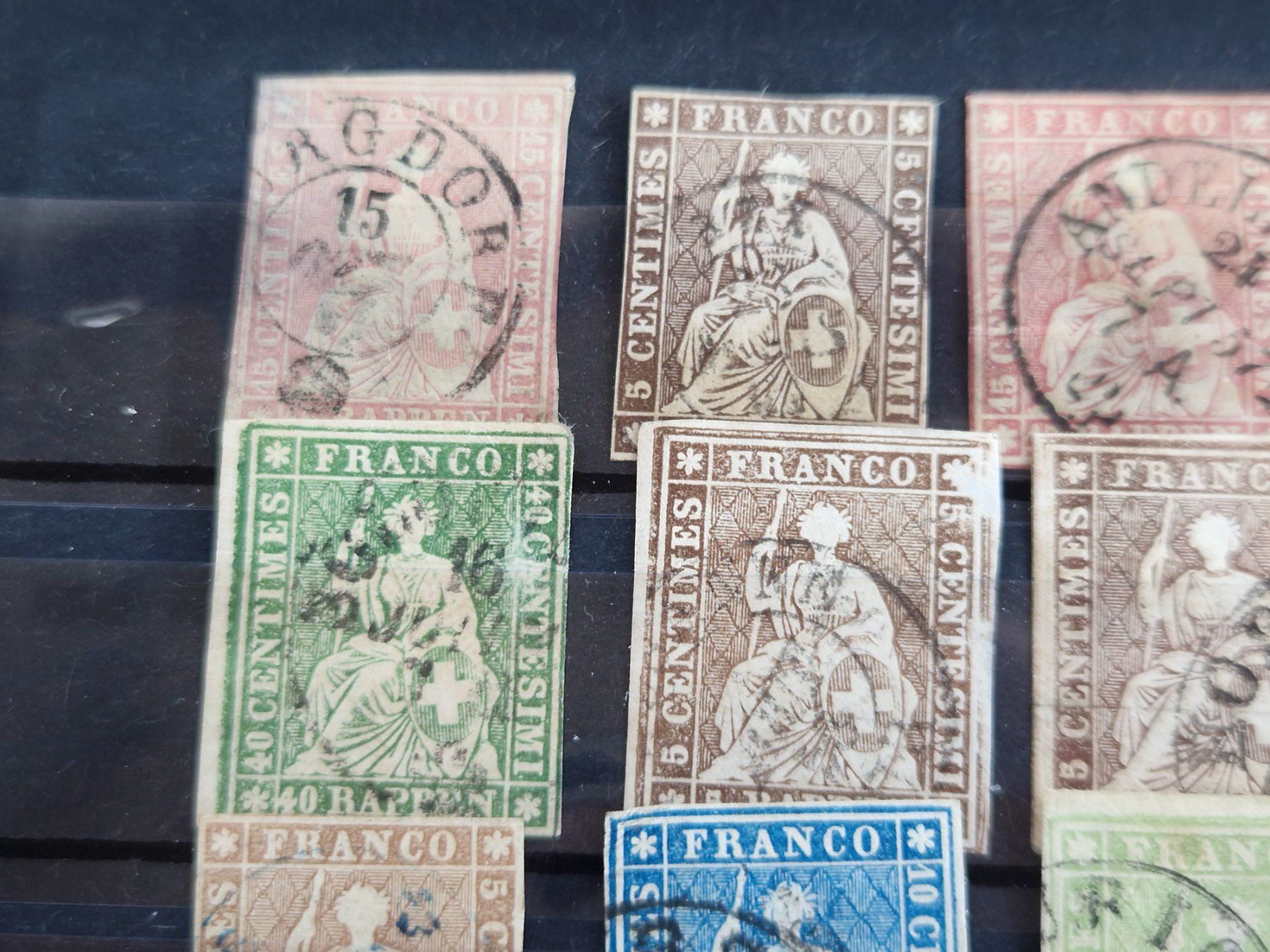 Alle Briefmarken: Ansammlung Rayon / Strubel, ab 1.- – Gebraucht aus Burgdorf von Glossy01 1