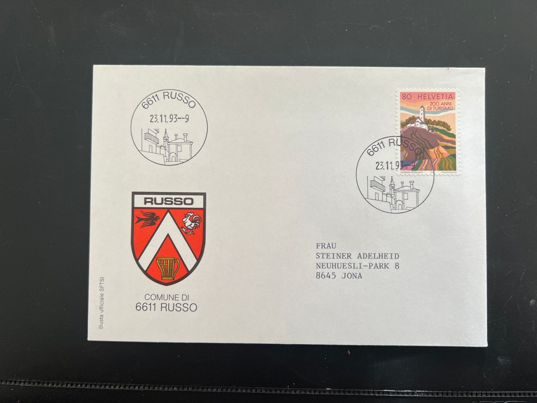 Tutti i francobolli: Russo  Erstagbrief-Werbe-Stempel  (M968) – Usato da Hinwil venduto da Sidi4