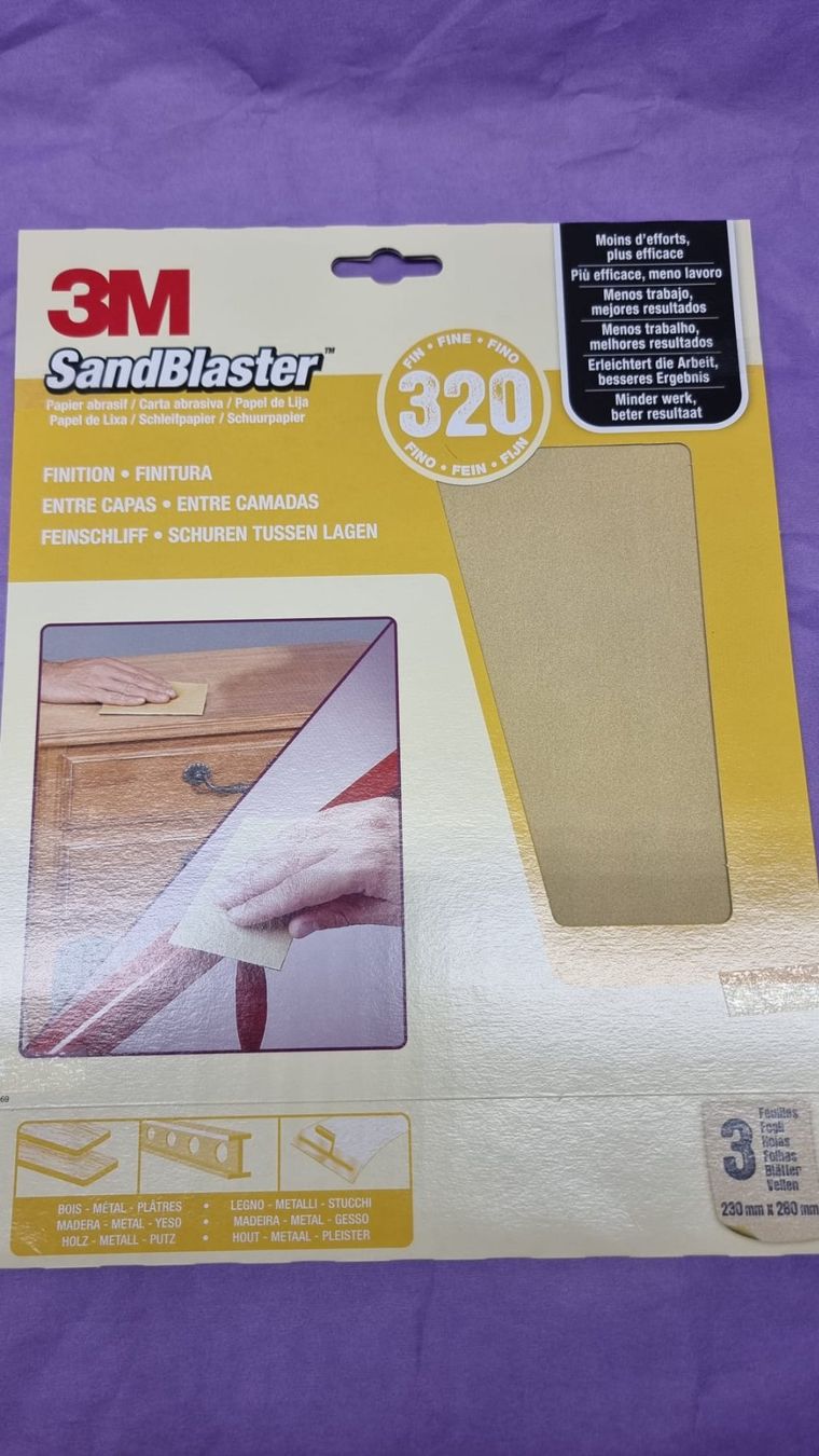 3M Alle Werkzeuge: 3M Sandblaster Feinschliff Schleifpapier 320 Körnung – Neu und originalverpackt aus Rebstein von James-Dean