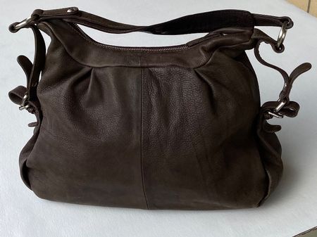 VEZZANO Damen Leder-Handtasche, braun, sehr guter Zustand