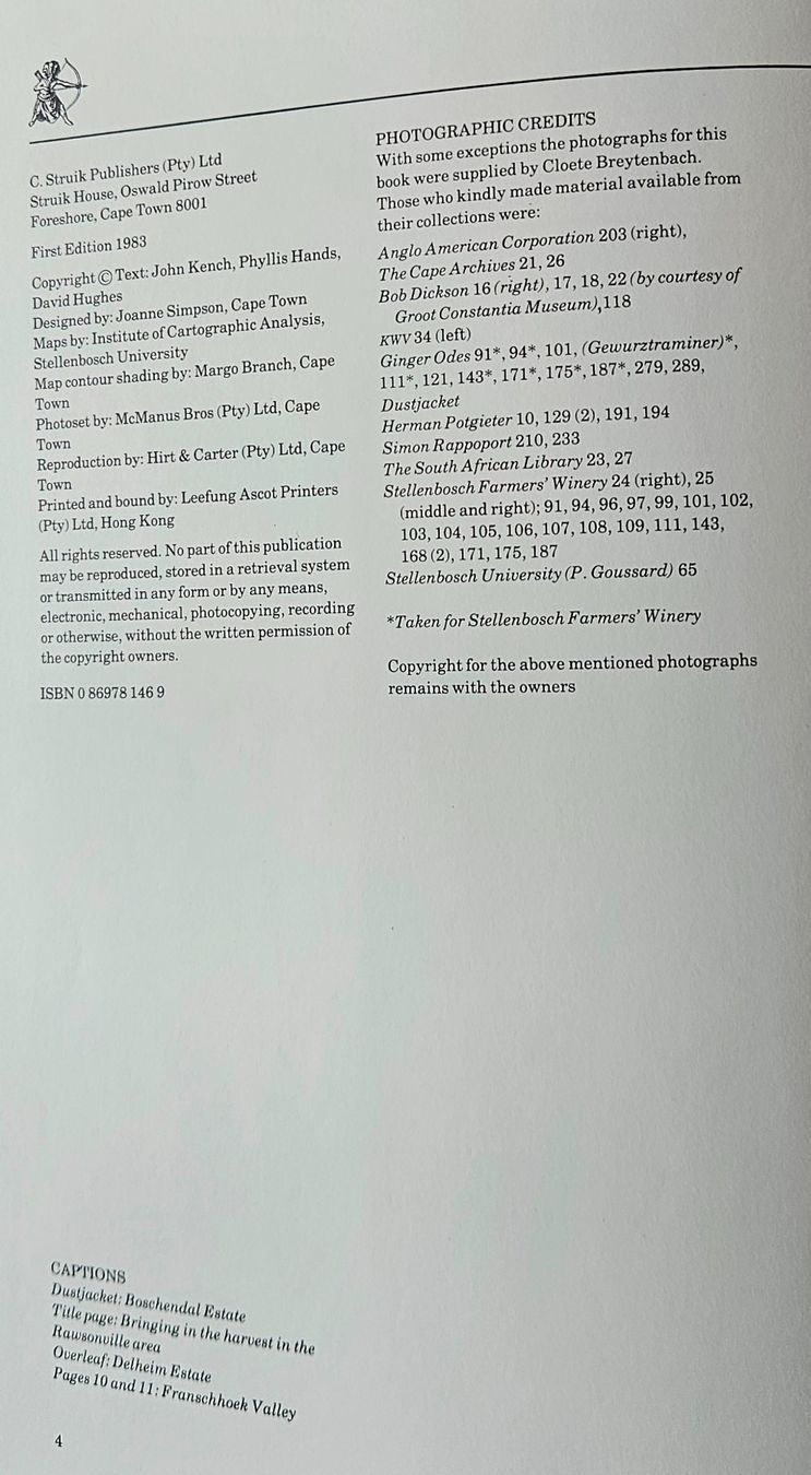 Libri: South African Wine (1983) – Usato da Küsnacht ZH venduto da scholli58 3