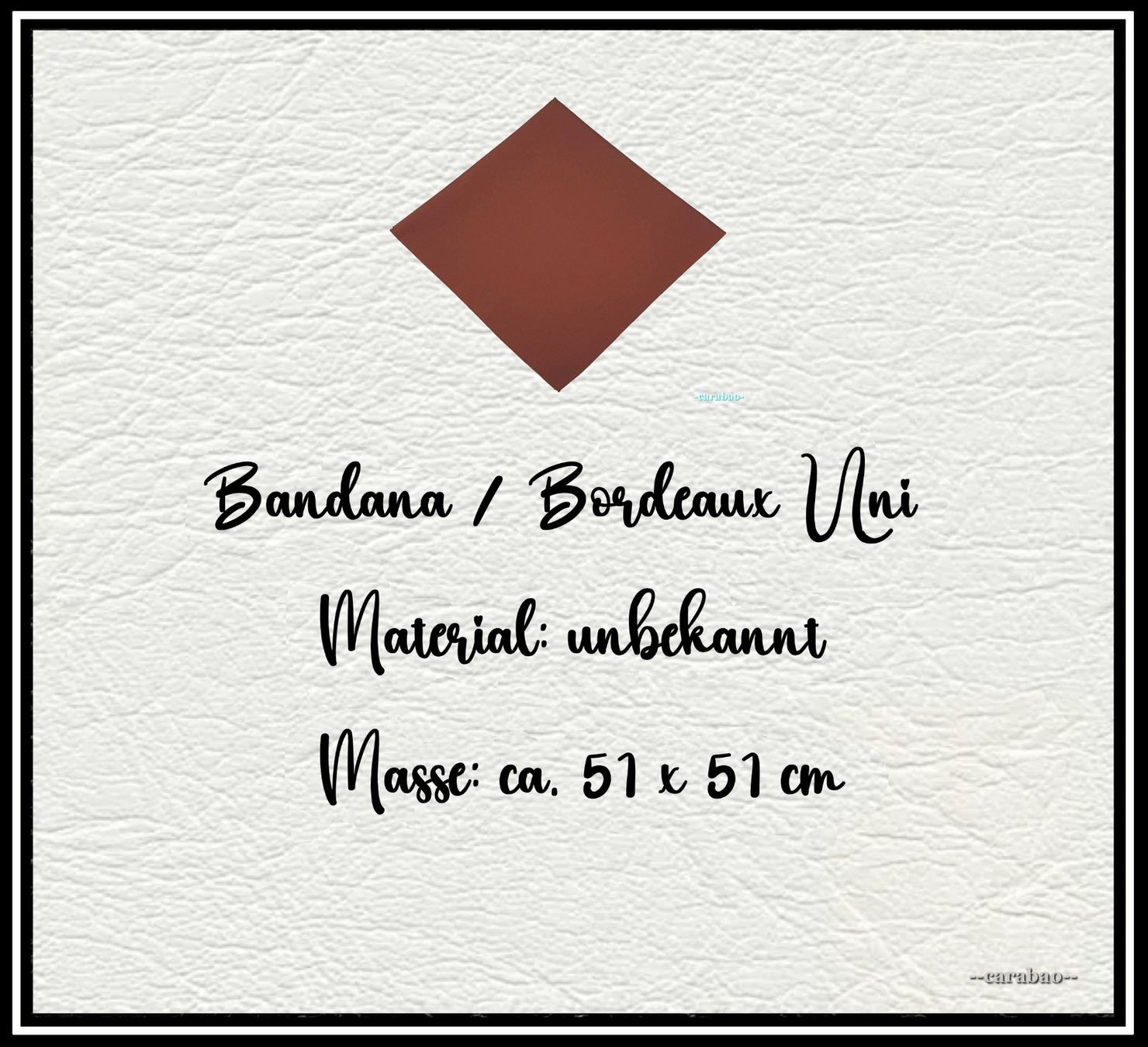 Foulards & écharpes: Bandana / Bordeaux Uni – Neuf (Voir description) à Winterthur par -carabao- 4