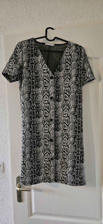 robe Mango imprimé serpent noir et blanc - Taille EUR M
