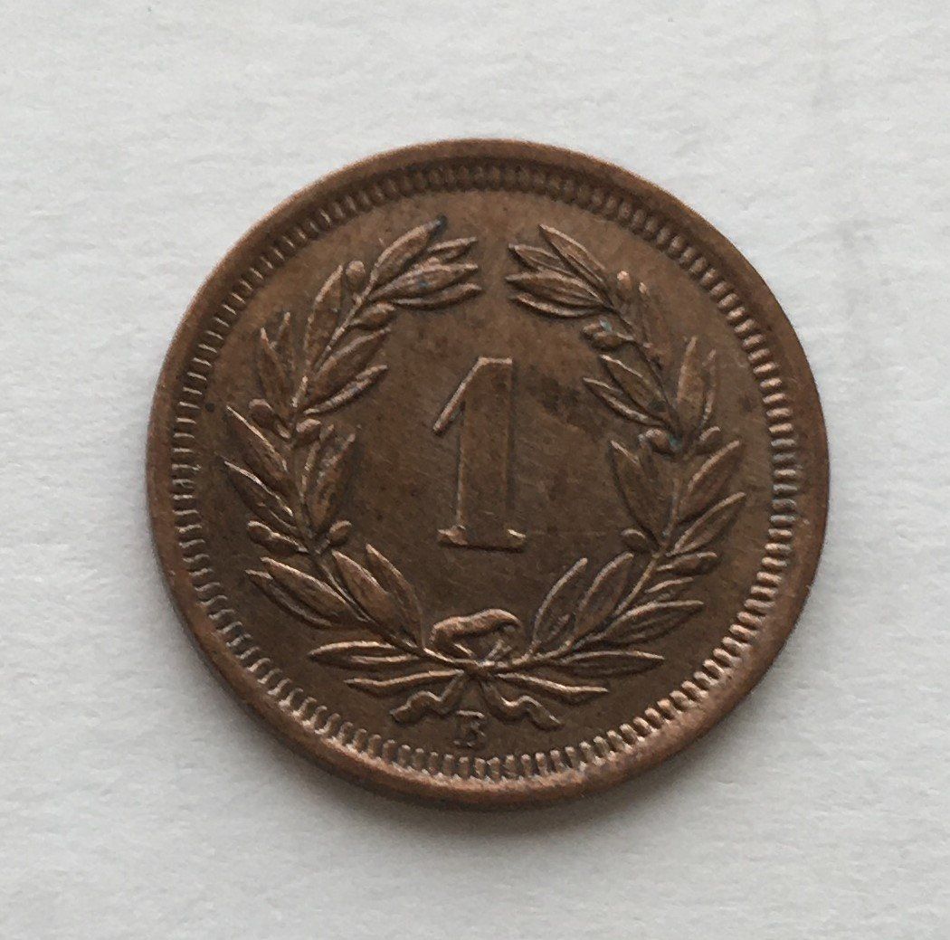 Tutti le monete: 1914 1 Rappen -unz – Usato da Kirchberg SG venduto da Helveticus00 1