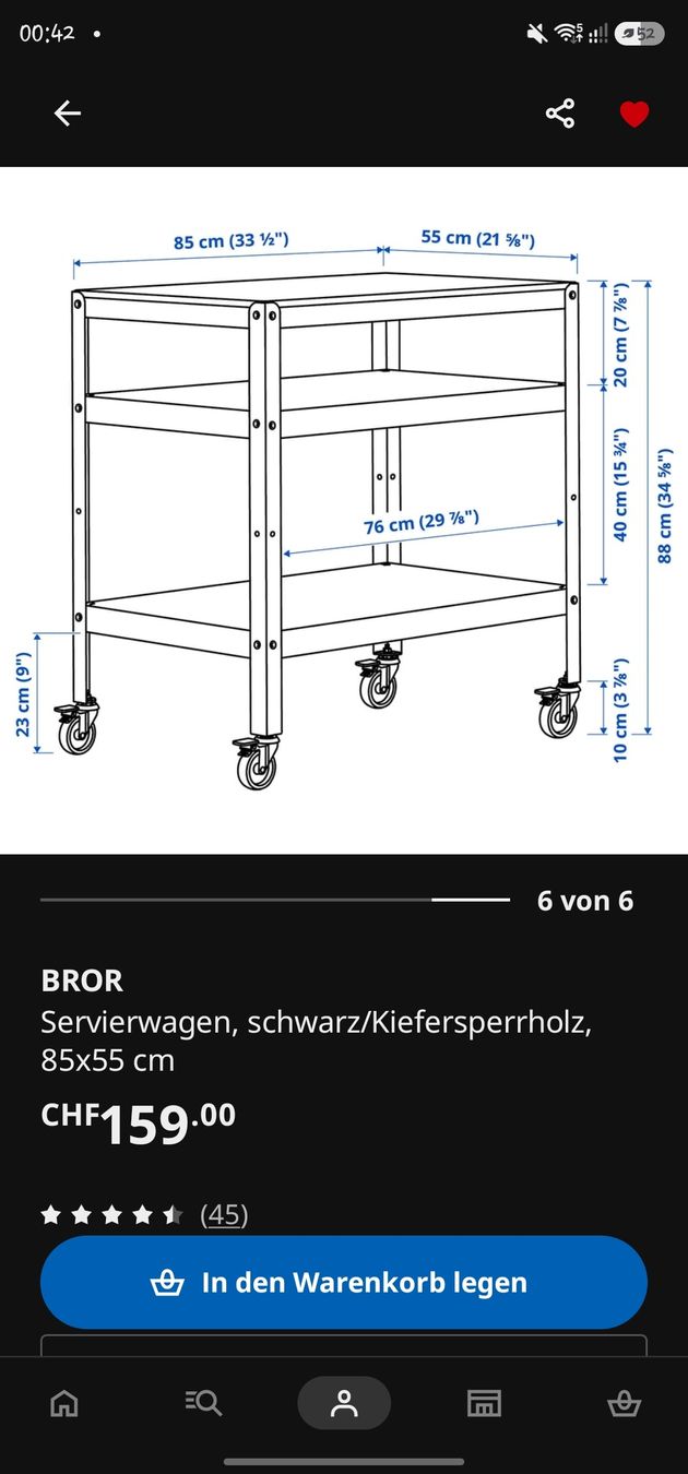 Ikea Carrelli di servizio: Servierwagen IKEA Bror – Usato da Rubigen venduto da Dosii 1