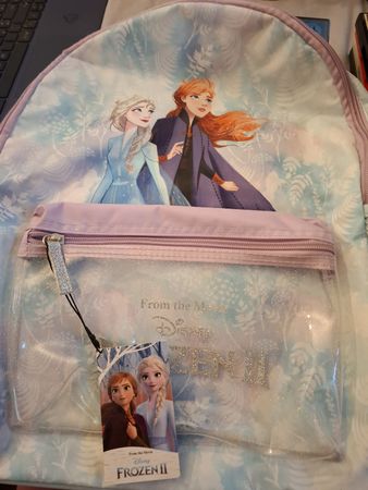 Rucksack Disney Frozen 2 mit Etui blau neuwertig