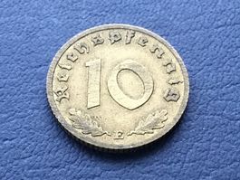 Drittes Reich 10 Reichspfennig 1938 E  VZ selten