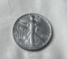 Silbermünze American Eagle 1oz, Jahrgang 1991, Top Zustand!