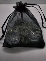 12x9cm Schmuck Beutel Sack Tüte schwarz Verpackung Box