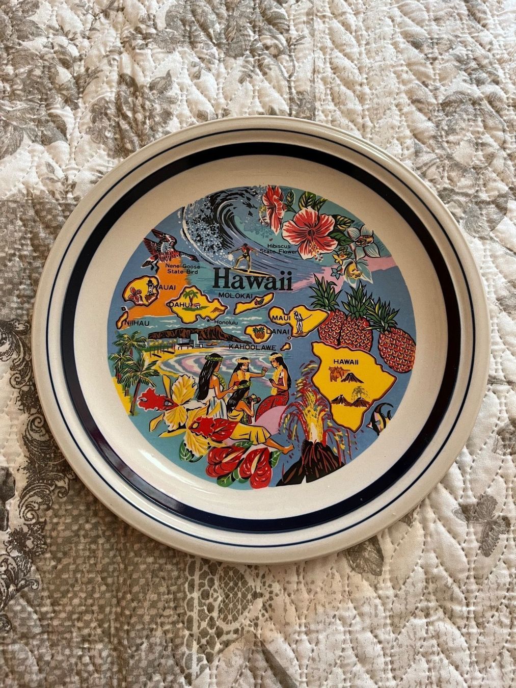 Piatti: Hawaii Stoneware Deko-Teller – Nuovo (secondo la descrizione) da Neuenhof venduto da Himmel2