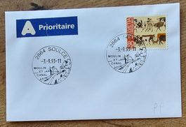 Lettre r avec obl. spéciale SOULCE 3.9.93