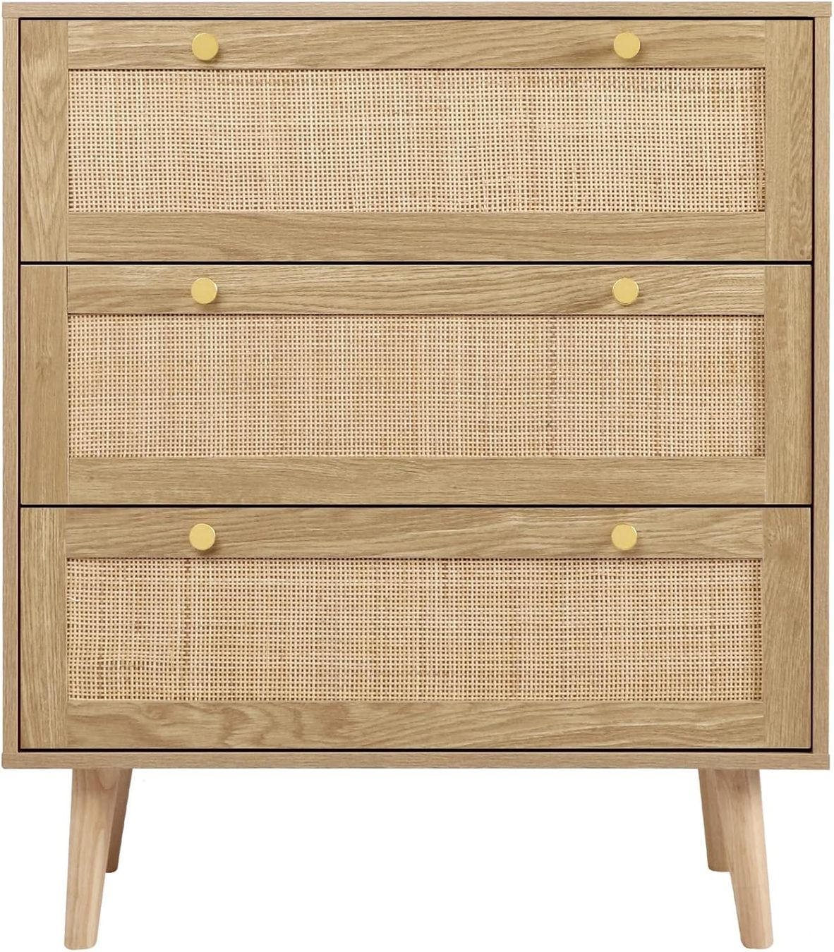 Cassettiere: Rattan Kommode 3 Schubladen Eiche 80x40x91,4 cm – Nuovo e nell'imballaggio originale da St. Gallen venduto da VerkaufsMaus50 7