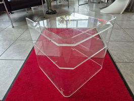 Plexiglas Nachttisch, Coffee-Table, Beistelltisch 2 Ablagen