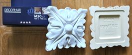 2 x Stuckgips Element Weiss - 10 x 10cm, Vintage Look