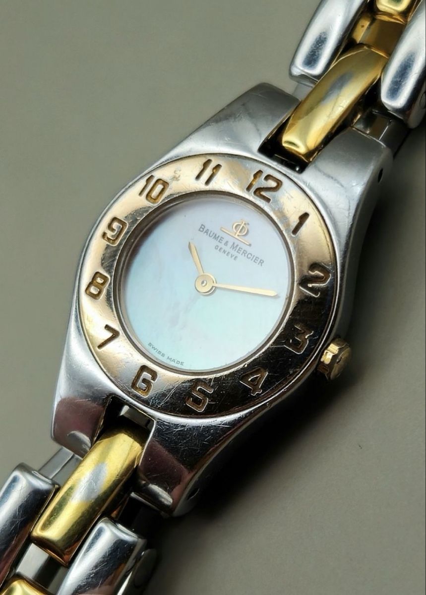 Baume & Mercier Uhren: Baume & Mercier Bicolor mit Perlmutt Zifferblatt – Gebraucht aus Untersiggenthal von TimeandShine