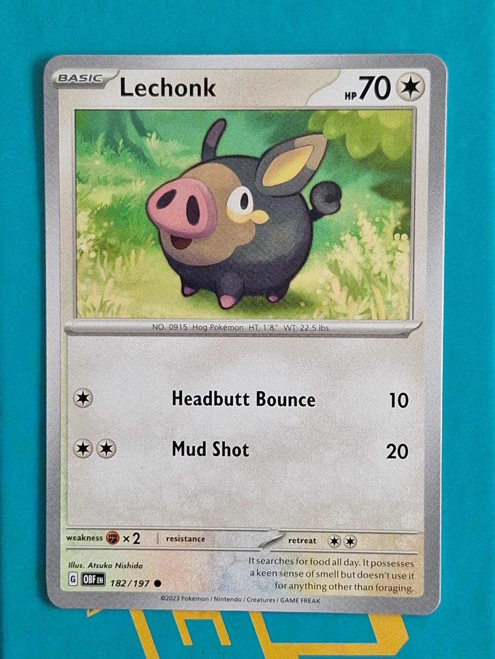 Pokémon Carte collezionabili: Lechonk - Pokemon Obsidian Flames – Usato da Altstätten SG venduto da GGsGameshop