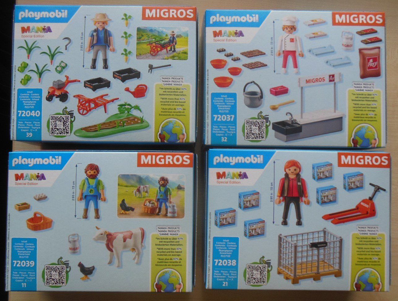 Playmobil Giocattoli: 4 x Playmobil Migros-Mania – Nuovo e nell'imballaggio originale da Zwillikon venduto da Boban69 1