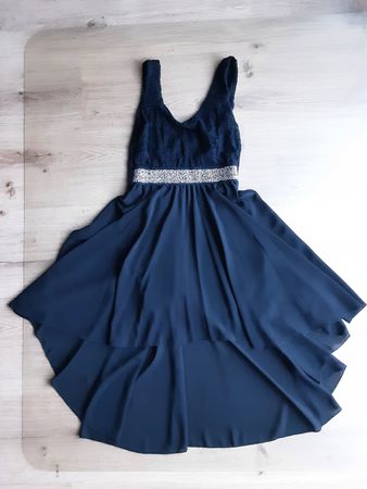Cocktail Kleid mit Spitze,schwarz, Grösse S