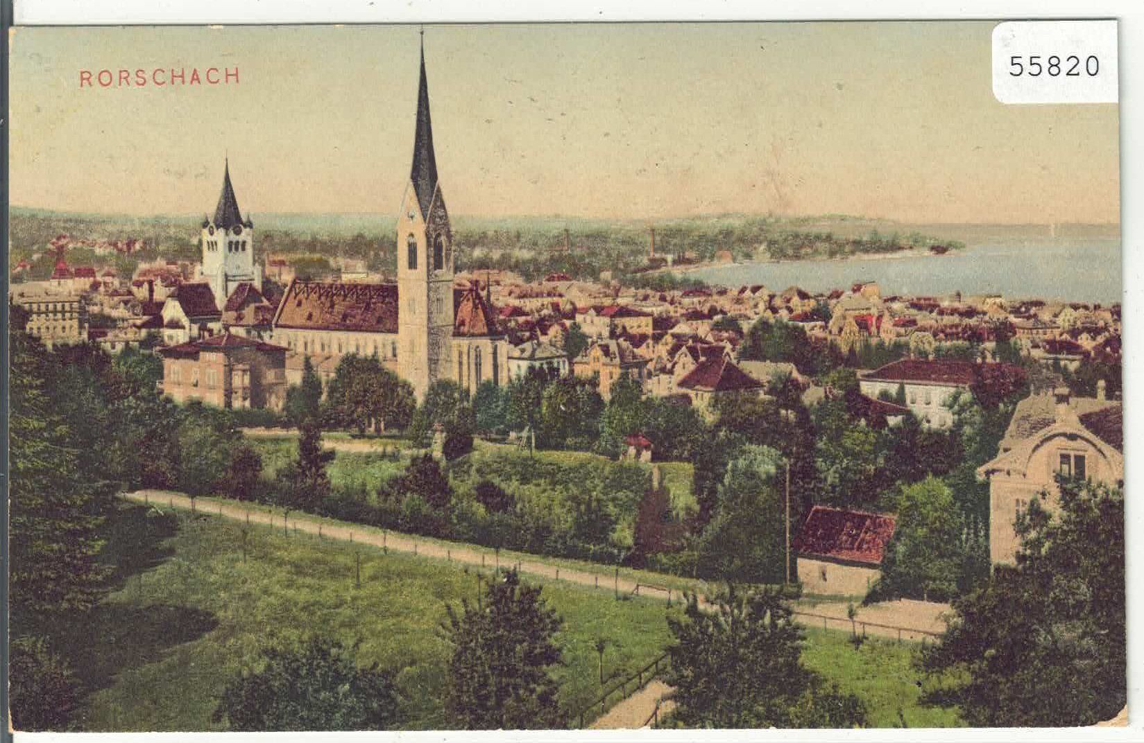 Cartoline postali: Rorschach - Generalansicht - Litho – Usato da Ettingen venduto da Kartenplanet