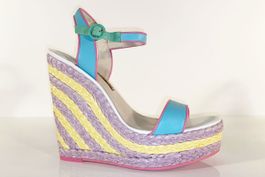 Sophia Webster Plateau Espadrille Leder bunt Gr. 40 / 41