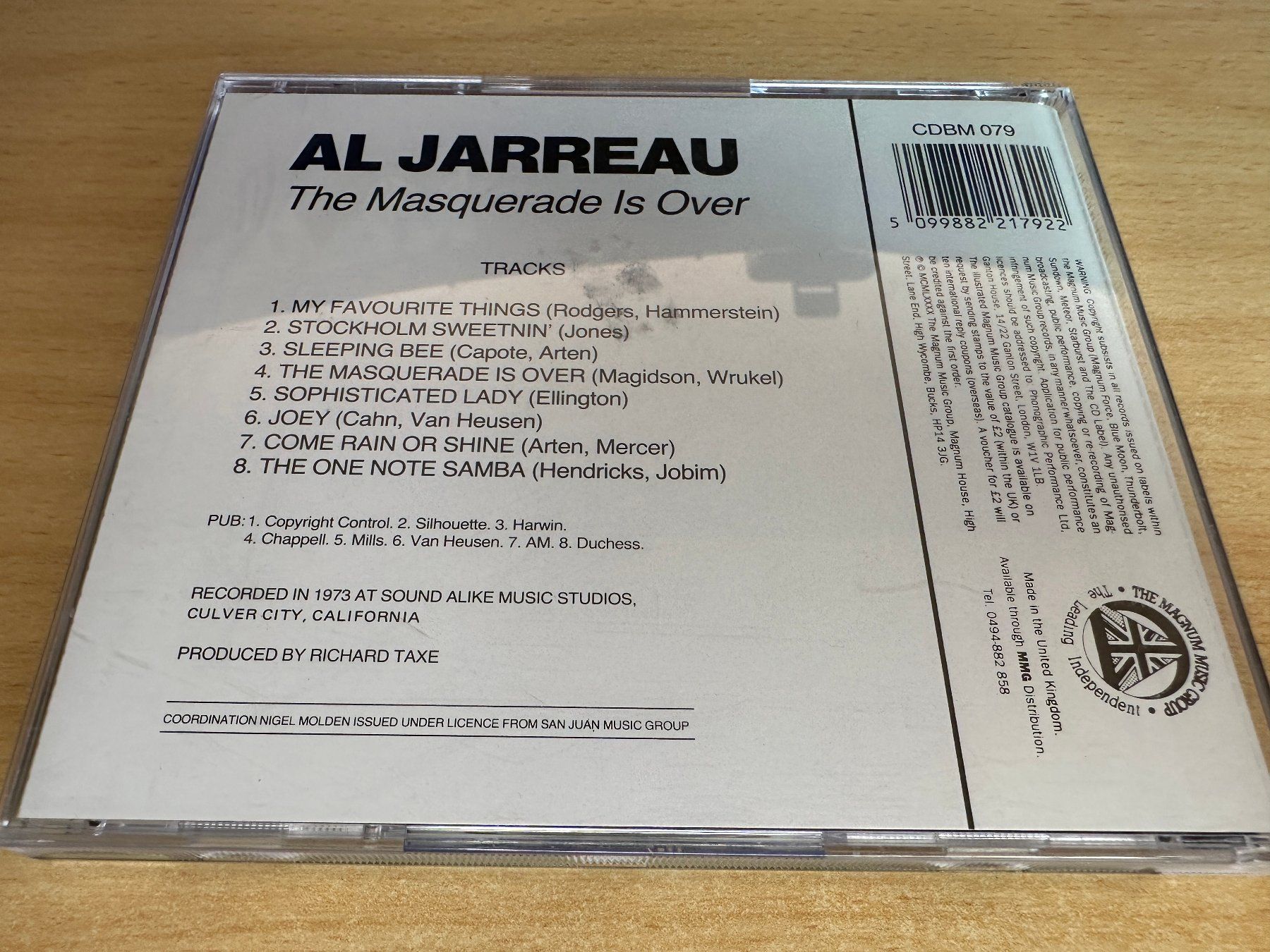 CD: Al Jarreau – The Masquerade Is Over – Usato da Rikon im Tösstal venduto da Alpenmutz 1